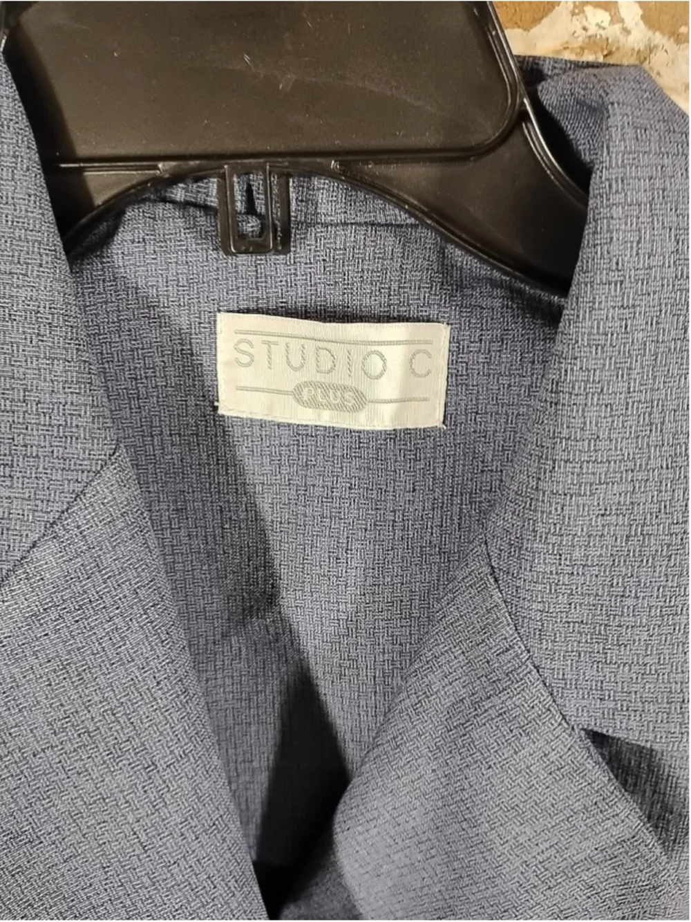 Studio‎ C Classic Collection Plus Ladies Short Sleeve Blazer Blue